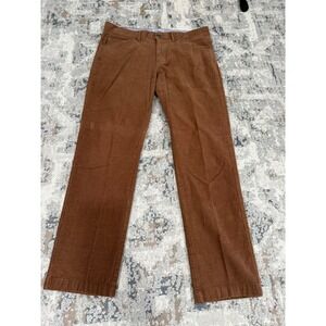 Peter Millar Mens Brown Corduroy Pants 34 Straight Leg 5-Pocket MF19B29